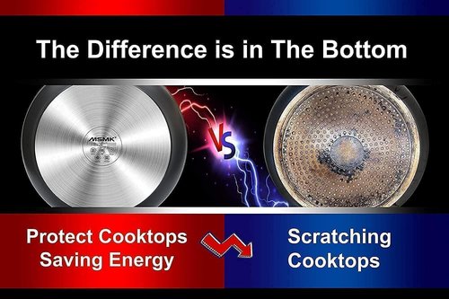 MsMk 3.0 Quart Nonstick Deep Frying with Lid, 9.5 Inch Titanium and Ceramic Nonstick Saute Pan with Lid, Stay Cool Handle, Induction Cookware, Oven & Dishwasher Safe, PFOA PFOS APEO Free