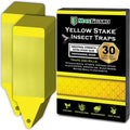 MAXGUARD Yellow Sticky Insect Traps (30 Pack) - Effectively Catch Fungus Gnats, Mosquitos & More
