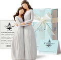 Regine Switzerland Warm Hug Mother's Day Figurine - Solid Resin Mother & Daughter Statue | 7.7" Keepsake Gift in Luxury Box
