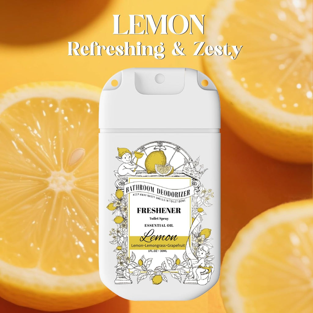 Travel Size Air Freshener Spray by [Brand Name] - Bathroom Deodorizer with Lemon Lavender Eucalyptus Scent