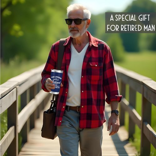 FUNITZ Retirement Gifts for Men - The Legend Has Retired - Retired Tumbler for Dad, Him, Man, Boyfriend, Husband - 20 Oz Tumbler Best Gift for Retirement Men, Fathers Day, Birthday, Christmas Gifts
