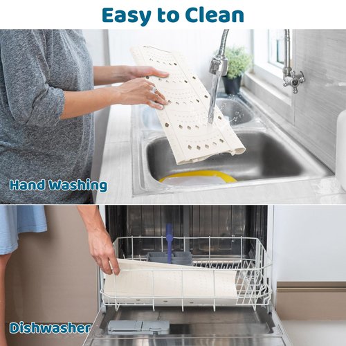 Bathroom Sink Cover for Counter Space, Foldable Silicone Sink Mat Makeup Organizer Mat Space Saver, Women’s Gifts for Valentine RV Camper Travel Must Haves Accessories, Pearl