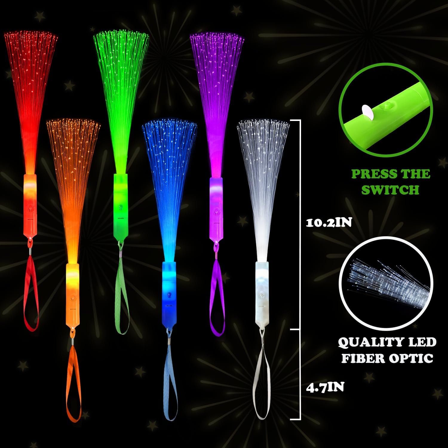 Skiennix Glow Sticks - 6 Pack Neon Party Favors for Kids | Light Up Camping & Birthday Essentials