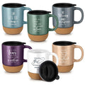 FillTouch 6 Pcs Mothers Day Christian Gifts Mug Bulk 15 oz Religious Cups Cork Bottom Coffee Mugs with Verses Inspirational Gifts for Women Men Bible Study Group Member Church Favors