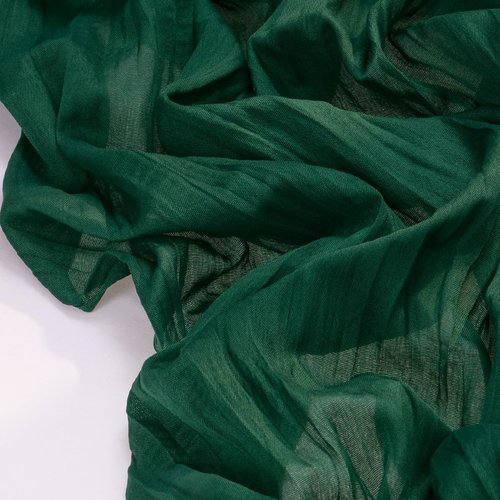 **Socomi Emerald Green Cheesecloth Table Runner - 120 Inch Rustic Boho Decor for Weddings & Events**