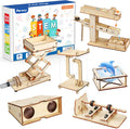 Poraxy 6 in 1 STEM Kits for Kids | Educational Science Projects & 3D Wooden Puzzles | Ages 8-13