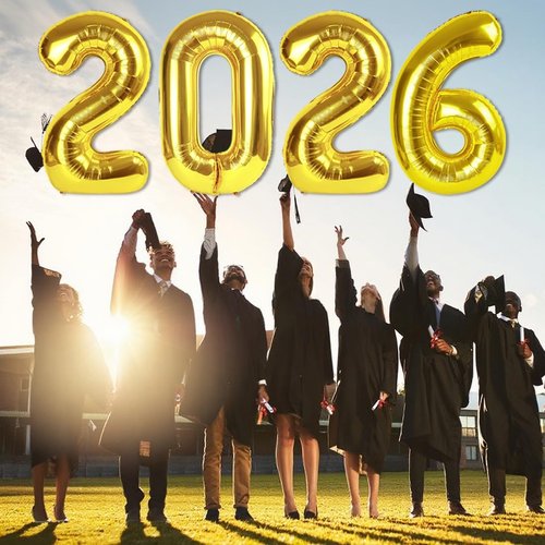 2026 Gold Number Balloons - 40 Inch New Year's Eve Decorations | Perfect for Graduation & Birthday Parties