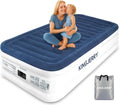 KINGJERRY Twin XL Air Mattress - Built-In Pump, 18" Raised Comfort, Dual-Layer Leakproof, 80" Length