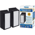 Veva HEPA Filter E Replacement (2 Pack) Compatible with Germ Guardian Air Purifier AC4100 / FLT4100. Pack of 2 HEPA Filters / 6 Carbon Pre-Filters.