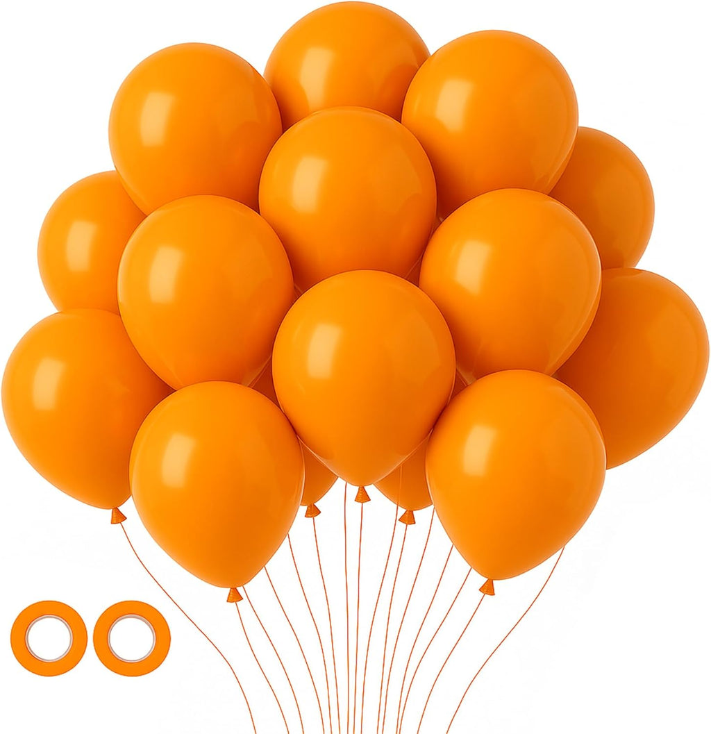 Voircoloria 105pcs Orange Balloons - 12 Inch Latex Party Balloons for Birthdays & Baby Showers
