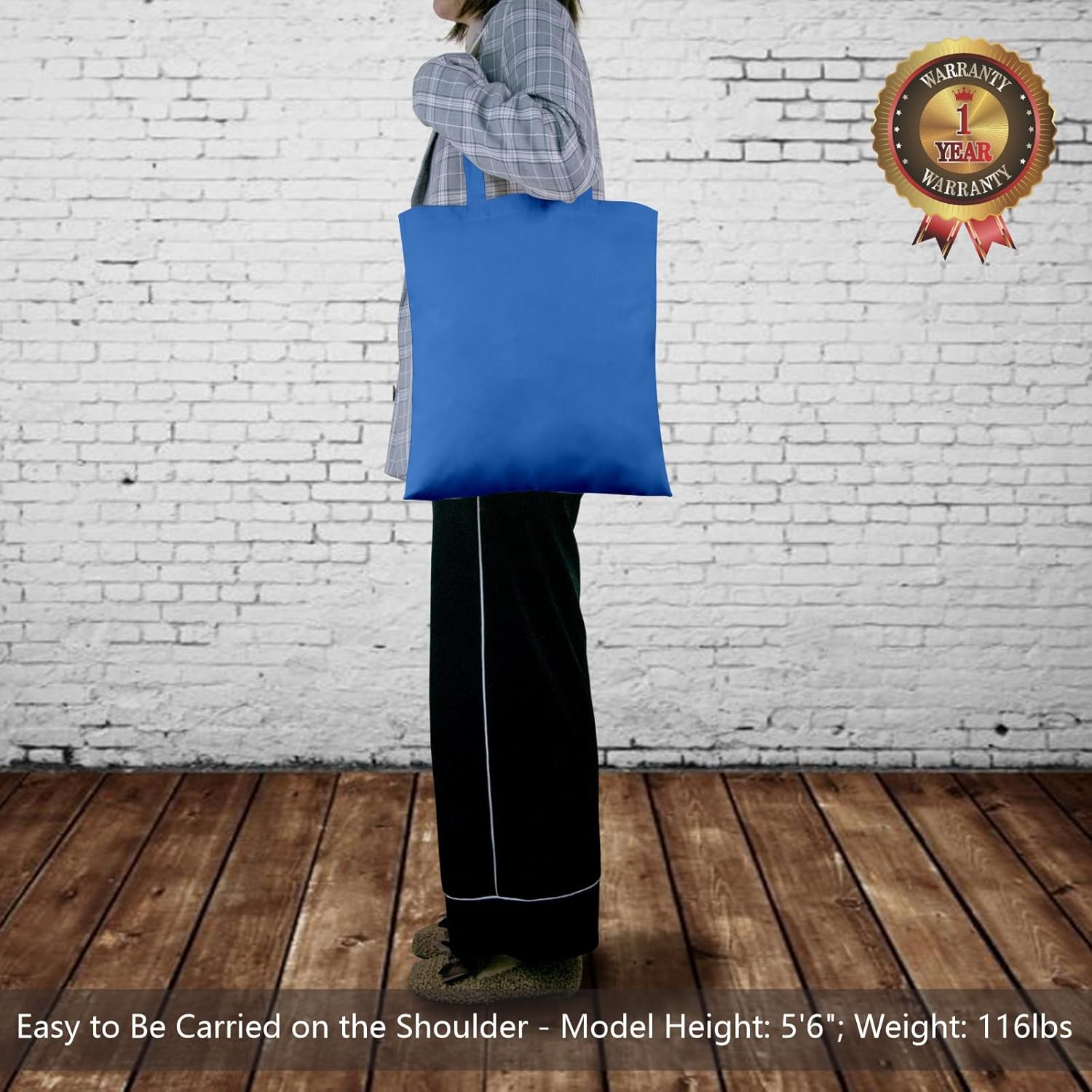 TOPDesign 24-Pack Ocean Blue Cotton Tote Bags - Lightweight, Reusable Grocery Shopping Bags | Ideal for DIY & Promotions