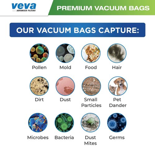 30 Pack Type CC Vacuum Bags for Oreck XL, XL5, XL7, XL21, 2000, 3000, 4000, 7000, 8000, 9000 Upright Vacuum Cleaner, Hypo-Allergenic Bags