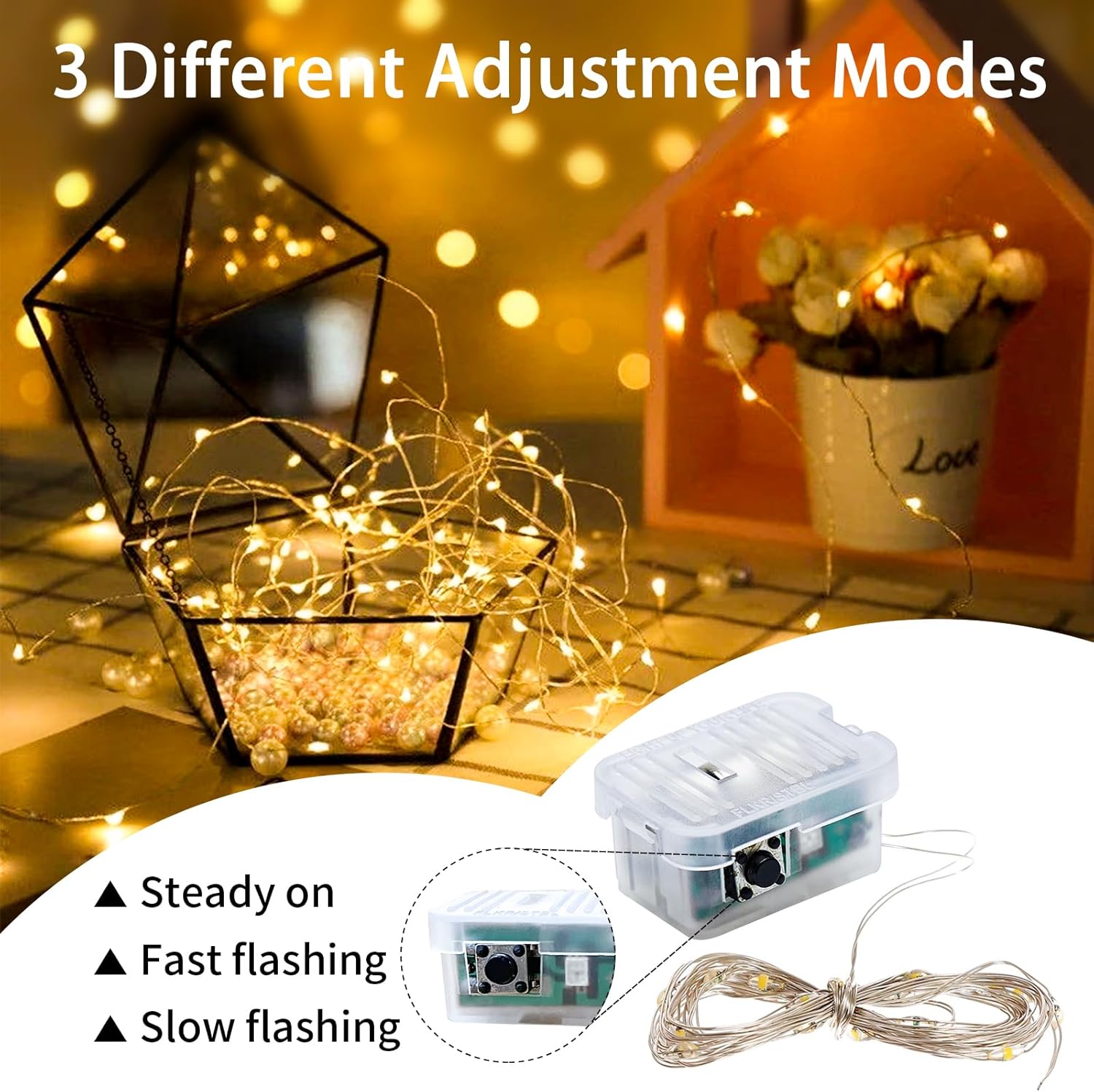 Skiennix 12 Pack Fairy Lights - 7Ft 20 LED Twinkle String Lights | Battery Operated & Waterproof for Weddings, Parties, and Home Decor - Warm White