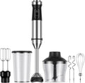 Skiennix 6-in-1 Immersion Blender - 1000W Hand Blender with 20 Speeds & Versatile Attachments - Black