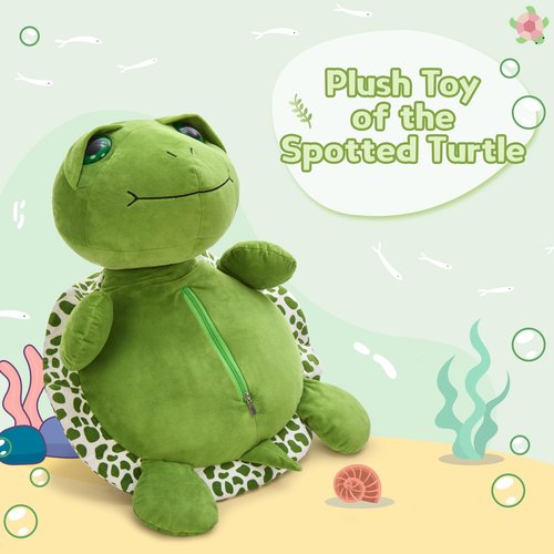 Karister Giant Sea Turtle Plush Toy, 23.6" Big Soft Turtle Stuffed Animal for Kids Adults, Sunggly Large Plushies Body Pillow Gift for Birthday Christmas Baby Shower, Ocean Theme Party Decor