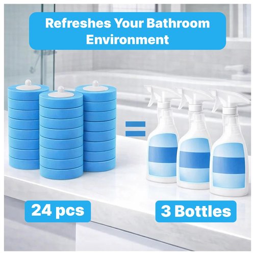 CiLoN 24 Count Carry Detergent Disposable Toilet Brush Refill Pads. 5-Layer Rich Foam Cleaning Sponge Head Replacements. Pre-Loaded Disposal Scrubbing Head Refills For Toilet Wands. 24 Pads-Value Pack