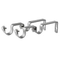 Rod Desyne 1917-15 1 Inch Satin Nickel Double Bracket Pair, 2 Piece