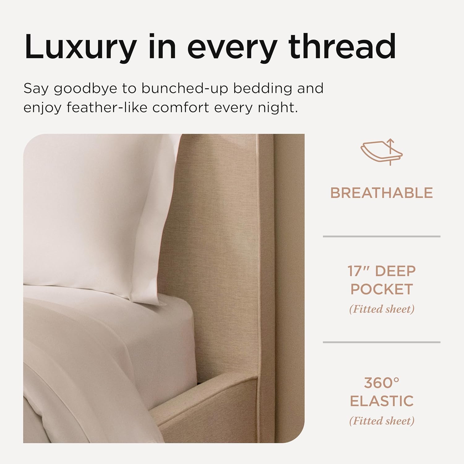 Threadmill 100% American Certified Supima Cotton King Size Sheets - 1200 Thread Count, Ultra Luxury Sateen, 4-Piece Set - White