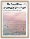 iHery Coastal Cowgirl Wall Art - Trendy Beige Oak Framed Prints | Large 16x20in Canvas Decor for Bedroom & Living Room