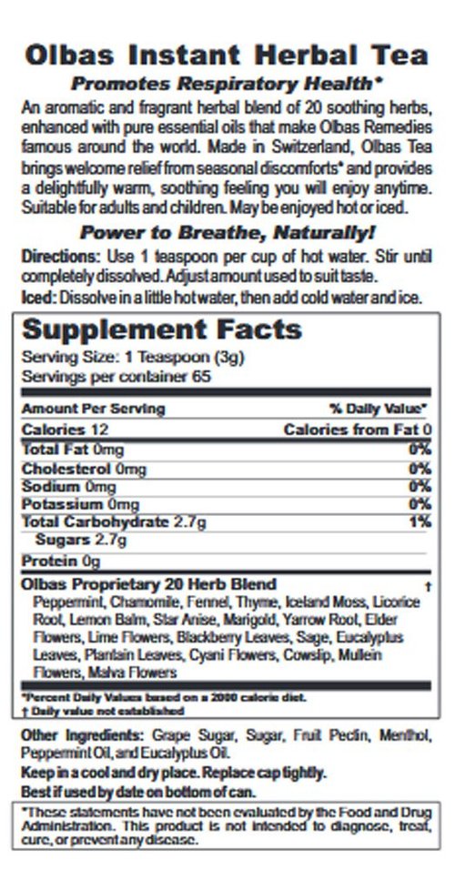 Olbas Instant Tea, Herbal, 7-Ounce Can (Pack of 2)