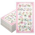 150 Pcs Mahjong Party Napkins Guest Disposable Paper Cocktail Napkins Funny Mah Jong Pattern Bathroom Hand Towel for Family Birthday, Game Night, Mahjong Night, Cocktail Party(Classic)