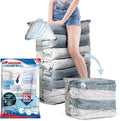 TAILI Jumbo Vacuum Storage Bags - 6 Pack Extra Large Seal Bags for Clothing & Bedding | 31x40x15 Inch, Cream