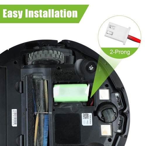 KUNLUN RVBAT850 ion Battery, Replacement Battery for Shark Vacuum RV1001AE R75 R85 R761 RV850 RV1000S RV1000VL RV700_N RV720_N Vacuum (ONLY Fit 2-Prong Connector,NOT for 3-Prong)