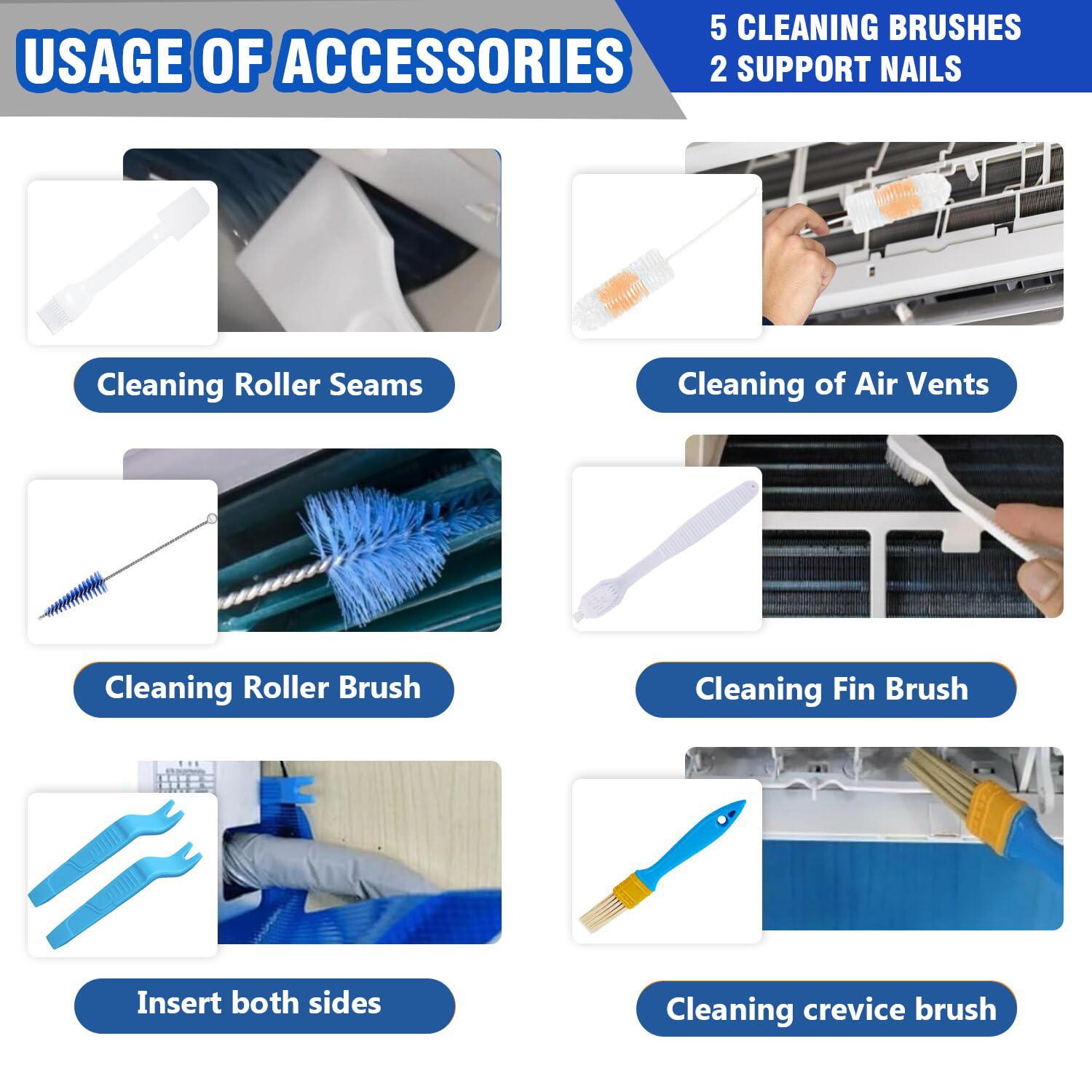 BOJACK Mini Split Cleaning Bag Kit with 2L High Pressure Sprayer, Air Conditioner Cleaning Kit, Air Duct Cleaning Kit, AC Cleaning Bag Fits Systems 38in - 48in Long