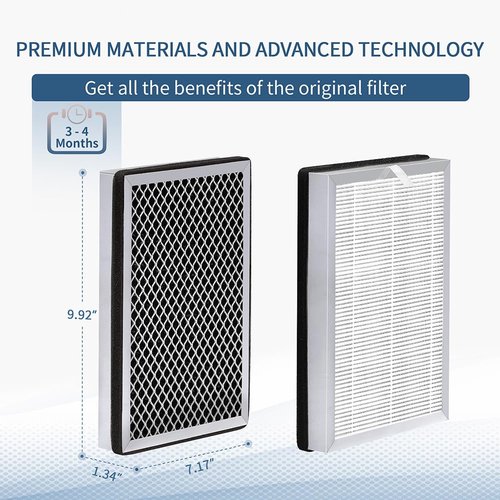 Zouhwaso MA Series 25 Replacement Filter compatible with MA Series 25 Air Purifier Filter Replacement, 3-in-1 Composite Filter with H13 True HEPA, Activated Carbon and Pre-filter, Pack of 4