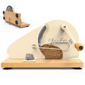 Manual Bread Slicer for Homemade Sourdough Bread, Hand Crank Bread Slicer With Scale Line, Suction Cup and Protective Cover, Adjustable Thickness