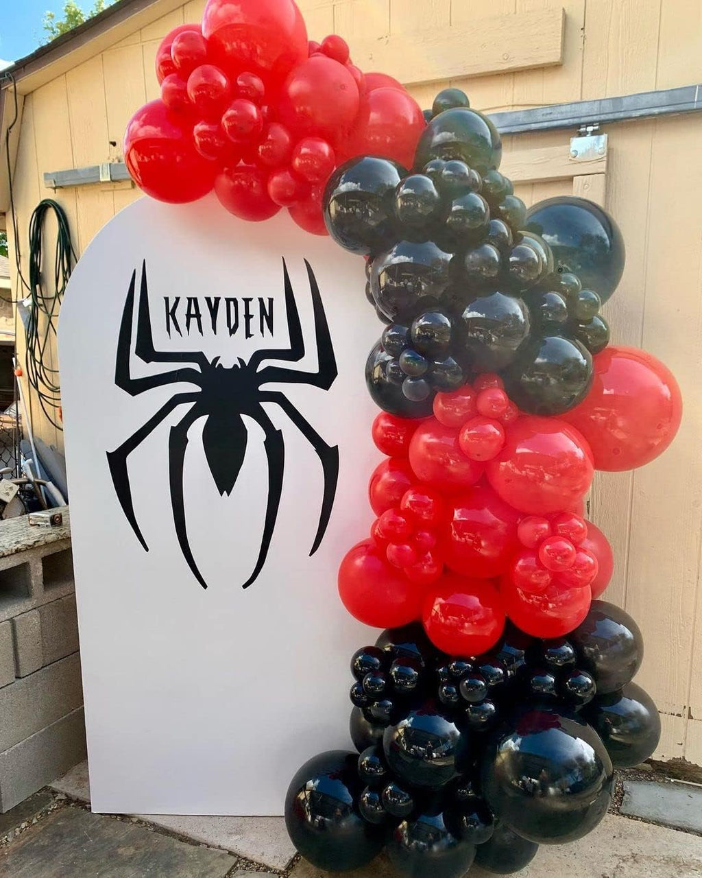 Bezente Red & Black Balloons Garland Kit - 100 Pcs Arch for Wedding, Birthday & Graduation Decor