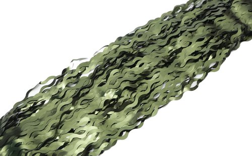 4 Pack Wavy Olive Green Streamers Backdrop Jungle Party Decorations - 3.3x6.6ft Foil Fringe Curtains Photo Booth for Dinosaur Animal St Patrick's Day Football Decor
