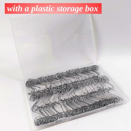 GXXMEI 200PCS Stainless Steel Christmas Ornament Hangers - Perfect for Tree Decorations