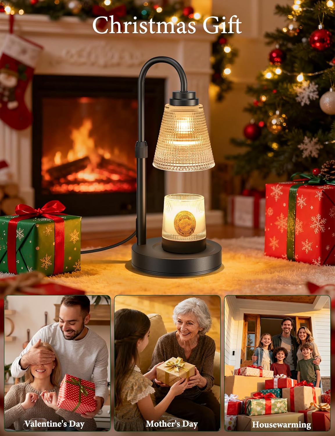 Skiennix Candle Warmer Lamp - Dimmable & Adjustable Height Wax Melts Warmer for Jar Candles | Home Decor Gift