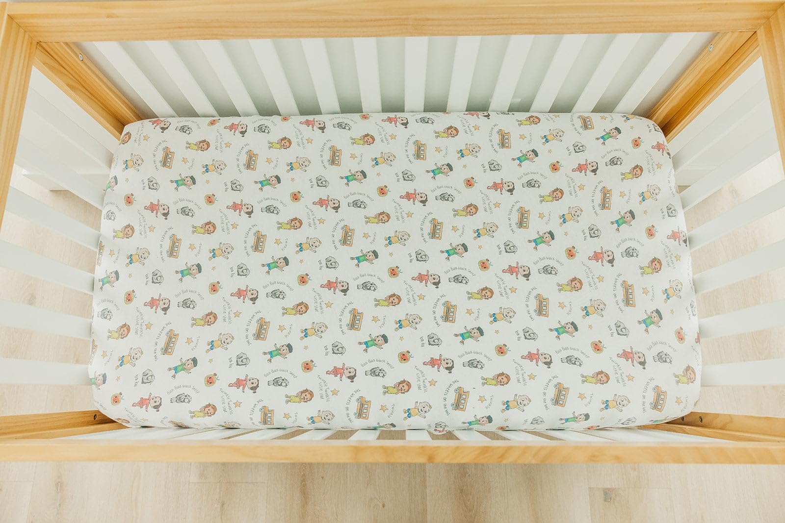 Copper Pearl Premium Fitted Knit Crib Sheet/Toddler Sheet CoComelon Friends