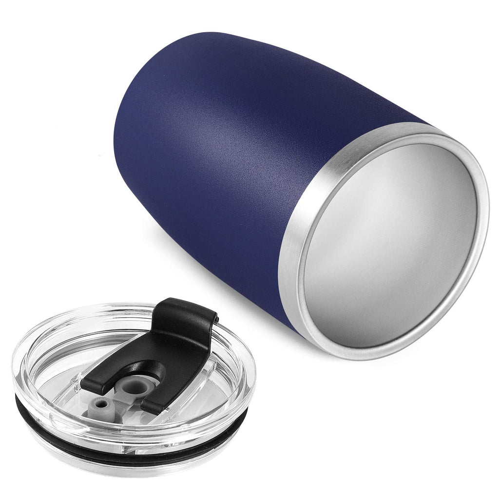 VEGOND Stainless Steel 12 oz Tumblers bulk Vacuum Insulated Double Wall Travel Tumbler with Lid and Straw Reusable Tumbler,Navy Blue 12 pack