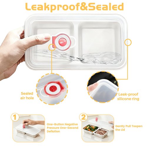 Gksuu 4 Pack Reusable Stainless Steel Snack Containers with Lids, Double Compartment Grab and Go Snack Food Storage Durable Portable for Adults Travel and Outdoor Camping Lunch Snack Boxes