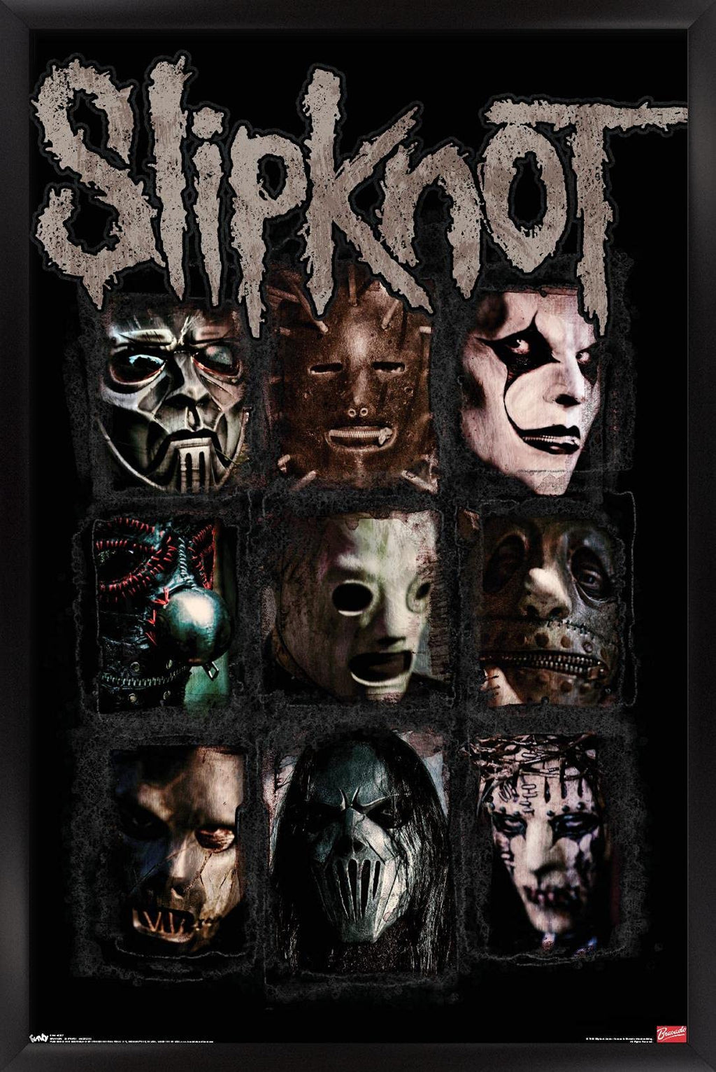 Trends International Slipknot - Masks 08 Wall Poster, 14.725" x 22.375", Black Framed Version