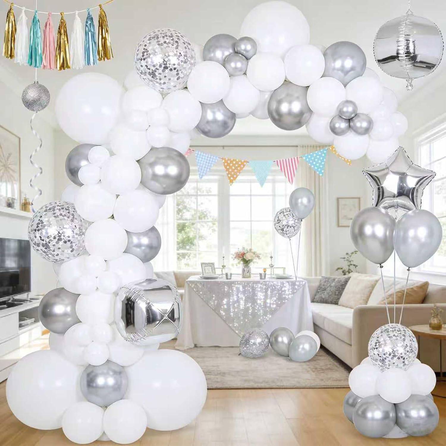White Balloons - 60 PCS 12-Inch Latex Balloons for Birthday, Wedding, Baby Shower & Holiday Decor