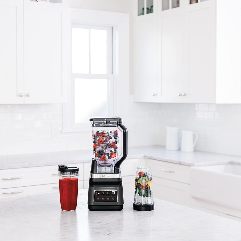Ninja DB751A Pro Plus DUO Blender - 1400W Auto-IQ with 3 Modes & 72oz Pitcher | Black/Stainless Finish