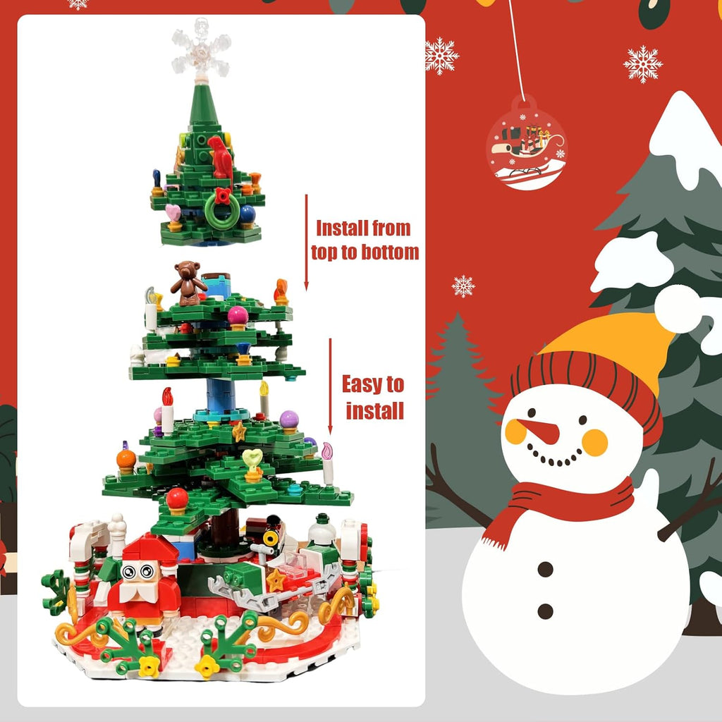 Skiennix Christmas Tree Advent Calendar - 24 Days of Surprises with LED Lights | Holiday Countdown Decor
