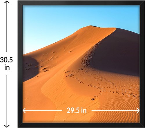 LaVie Home 30x30 Black Picture Frame - Modern Horizontal Wall Display for Special Occasions
