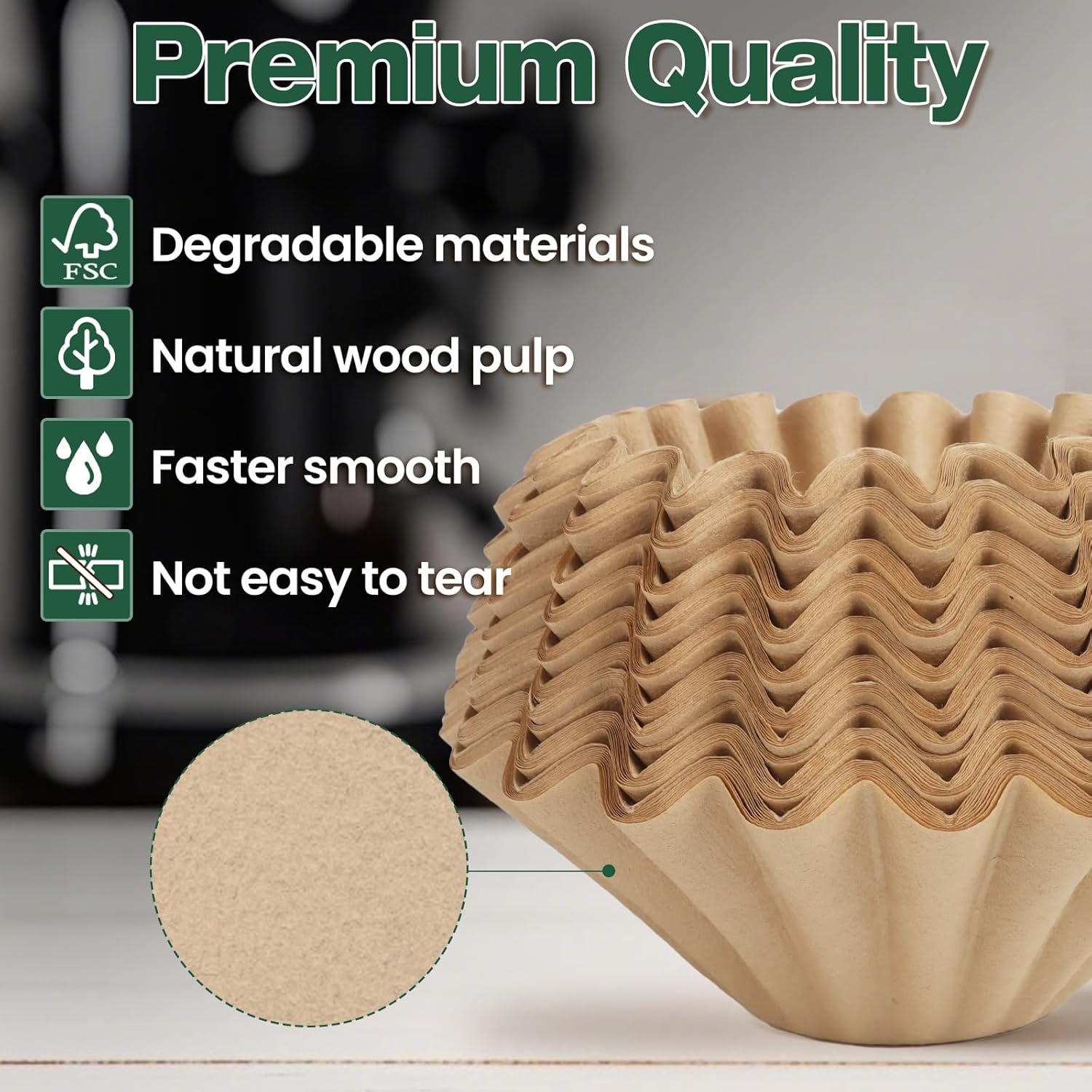 Ninja Disposable Coffee Filters - Unbleached Paper for PB051 & PB041 Single Serve Makers | 150 PCS