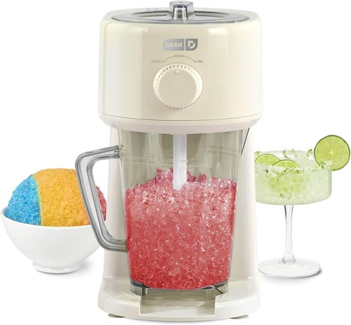 Dash Deluxe Shaved Ice & Slushy Maker - Easy Slushy & Snow Cone Machine with Pitcher & Recipe Guide - Cream