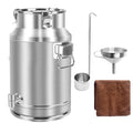 Togarhow 304 Stainless Steel 20 Liter Milk Can, 5.25 Gallon Wine Pail Bucket with Spigot and Sealed Lid, Heavy Duty