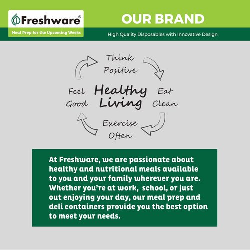 Freshware [240 Pack] 16 oz Food Storage Containers with Lids, Plastic Containers, Freezer Safe | Meal Prep | Stackable | Leakproof | BPA Free, Clear
