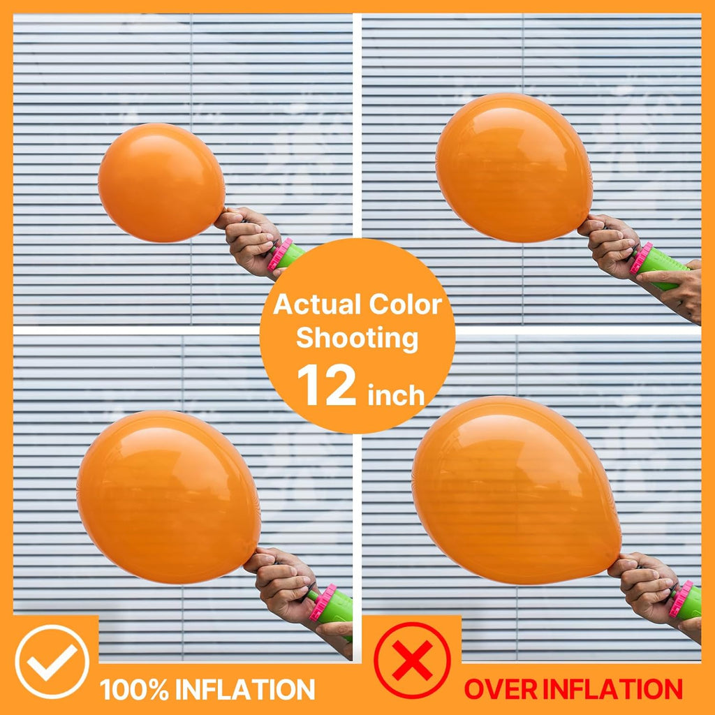 PartyWoo Orange Balloons - 140-Piece Matte Balloon Arch Kit for Thanksgiving & Baby Showers | 5-18 Inch Sizes