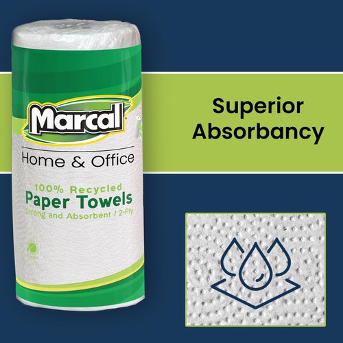 Marcal® Select-A-Size Maxi Roll Towels - 140 Sheets Per Roll | White, Pack of 6 for Convenience