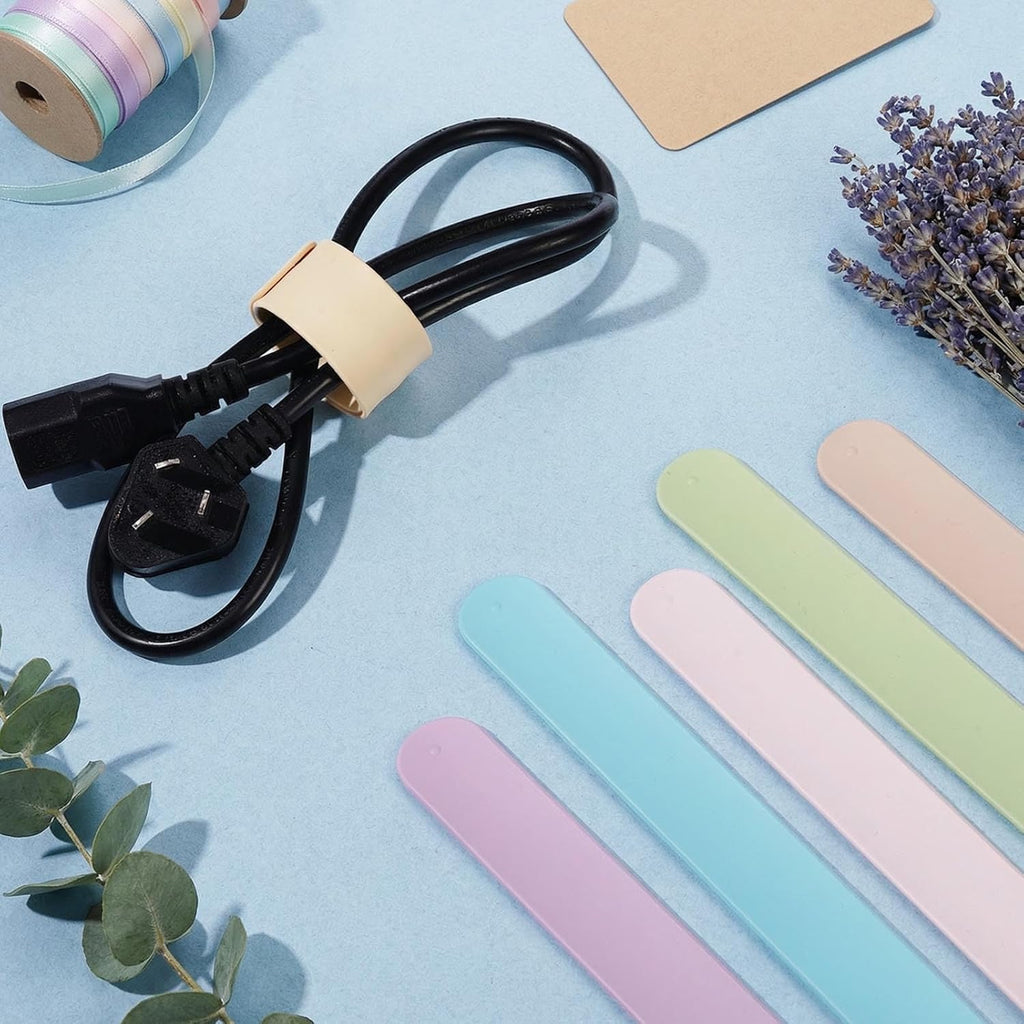 Skiennix Wrapping Paper Roll Holder - 12 Silicone Covered Clips for Easy Storage | 1 x 8.5 in, Multi Colors