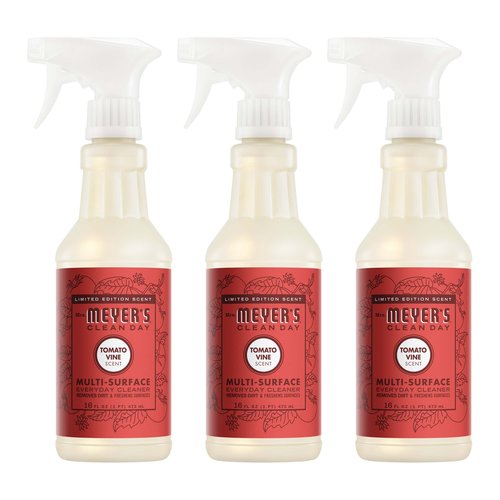 Mrs. MEYER'S CLEAN DAY Multi-Surface Everyday Cleaner, Tomato Vine Scent, 16 Fl Oz Bottle - 3 Pack